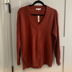 NWT Madewell Bartlett V-Neck Pullover Sweater in Coziest Yarn Sz S